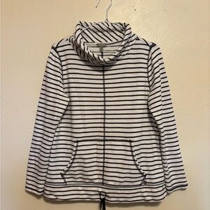Talbots Black and White Striped Sweater
